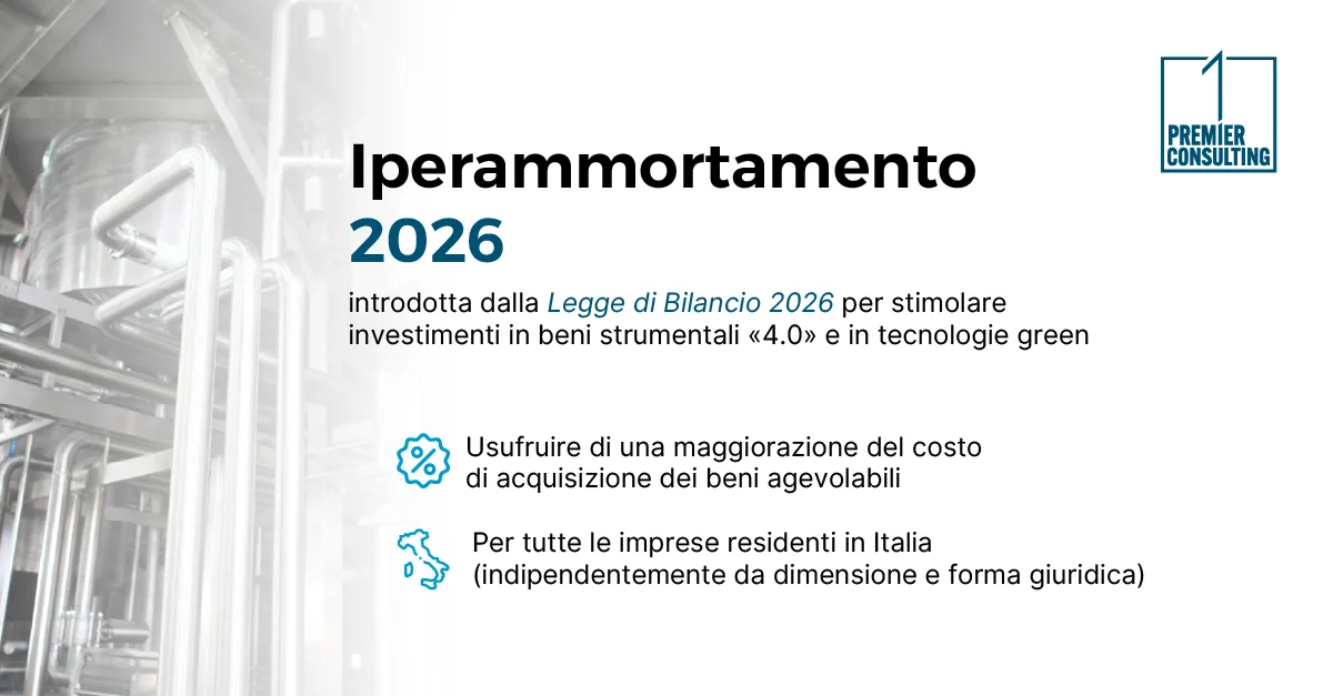 Cos’è l’iperammortamento 2026? - Premier Consulting