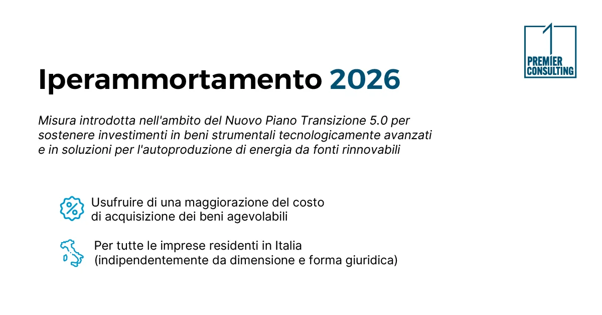 Cos'è l'Iperammortamento 2026 - Premier Consulting
